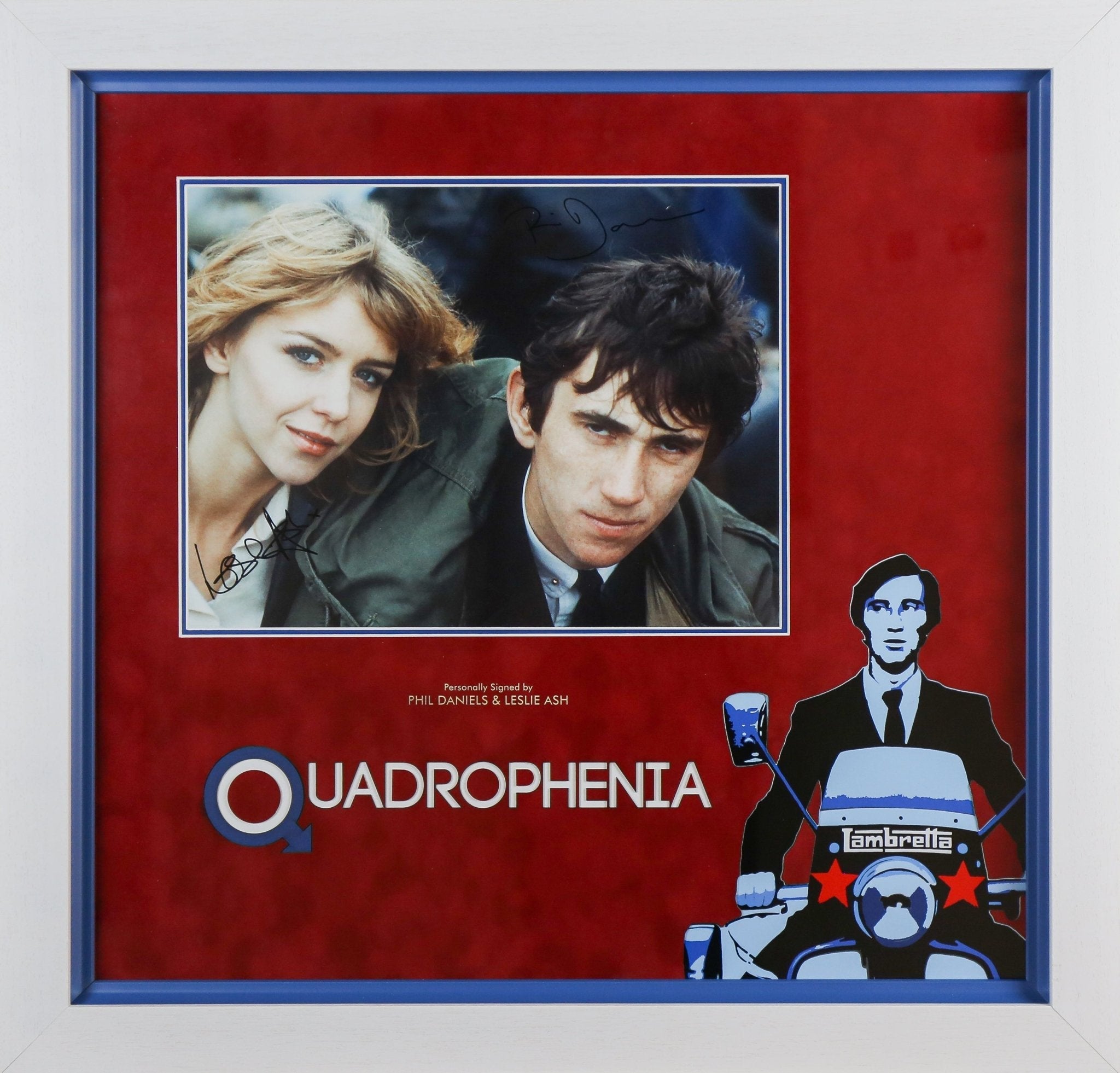 Phil Daniels and Leslie Ash, Quadrophenia Signed 12x16 Photograph Framed Display - Memorabilia Framers Shop